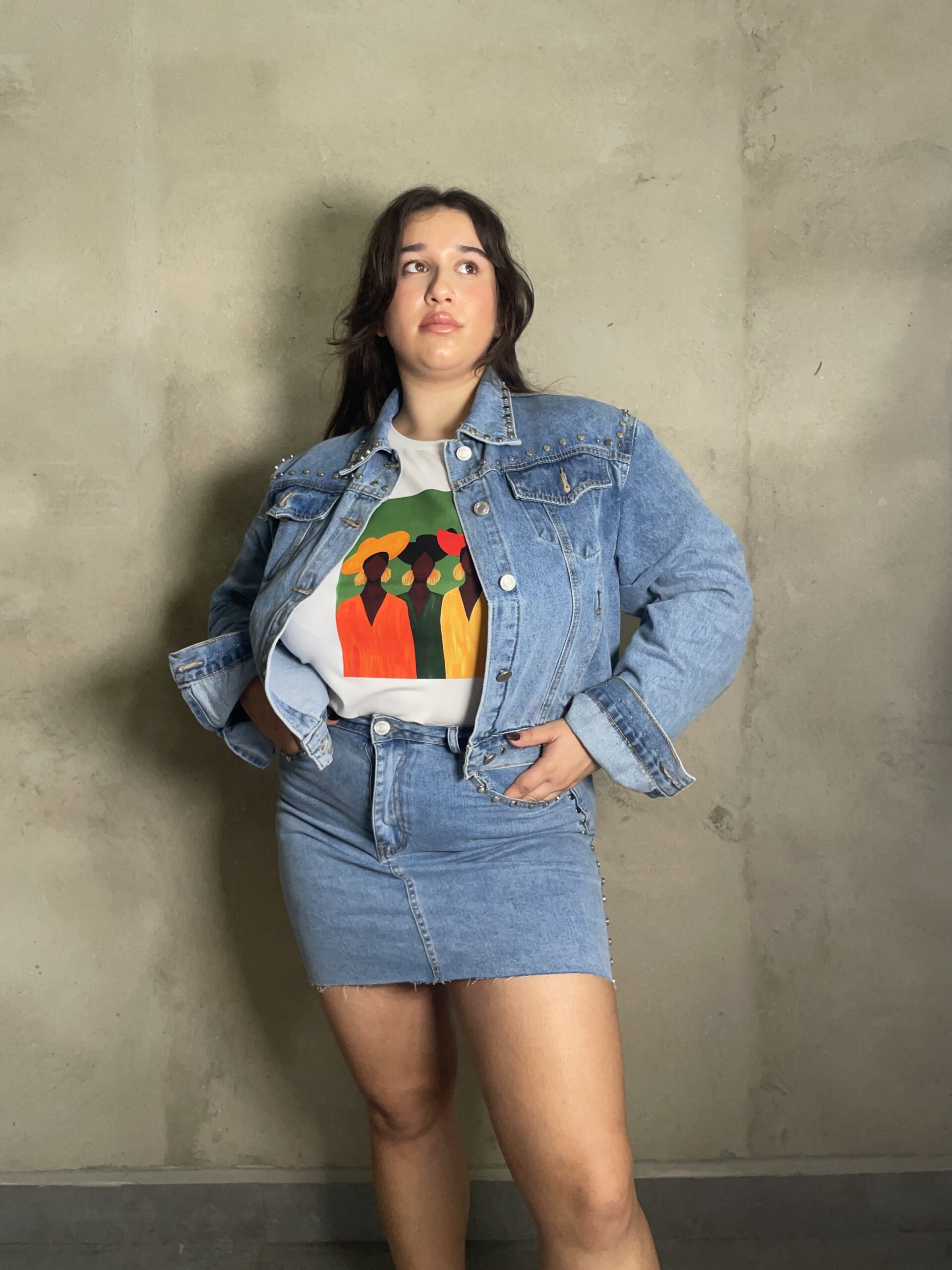 Falda vaquera tachuela - Imagen 2