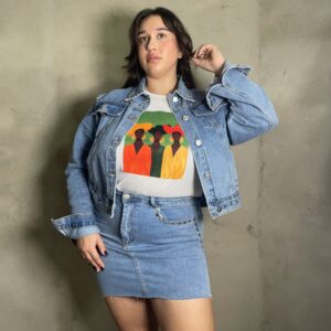 Falda vaquera tachuela